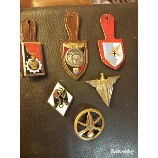 Lot de 6 Insignes militaire