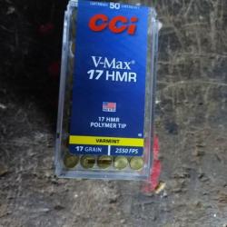 Boite de 50 cartouches 17HMR CCI 17gr V-max