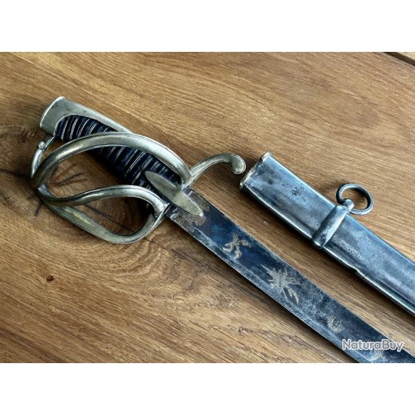 Magnifique Sabre d'Officier Cavalerie modele AN IX, c.a. 1800