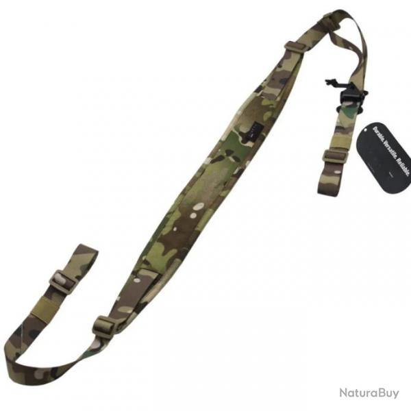 Bretelle camouflage ajustable pour fusil et carabine - Modle A - MC