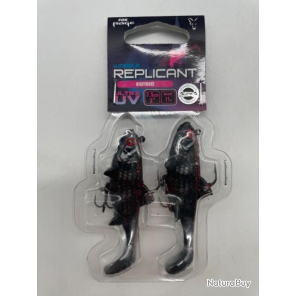 Leurres souples Fox rage replicant wobble nightmare 7,5cm