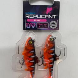 Leurres souples Fox rage replicant wobble red wake   7,5cm