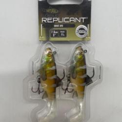 Leurres souples Fox rage replicant wobble ghost ayu 7,5cm