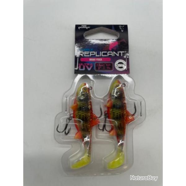 Leurres souples Fox rage replicant wobble bright perch 7,5cm