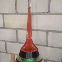 AUTHENTIQUE LAMPE ANCIENNE ROUGE "RAKETA FUSÉE COSMOS ESPACE" CONQUÊTE SPATIALE 1970 URSS RARE