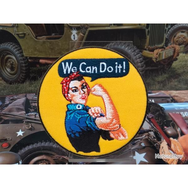 Patch brod  coudre ou  thermocoller " We can do it "  85 mm