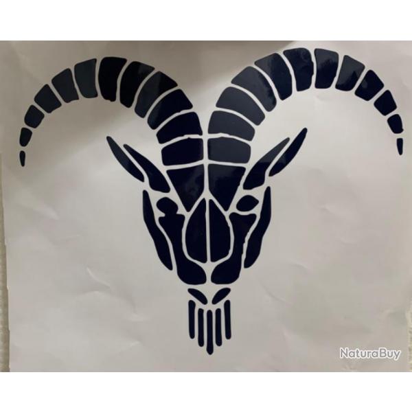 Autocollant logo mouflon blier BERGARA vinyles adhsif voiture camping car ou autres .