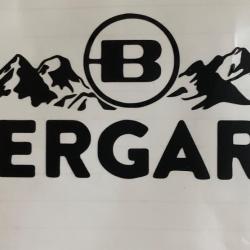 Autocollant logo montagne BERGARA vinyles adhésif voiture camping car ou autres .