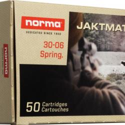 Munitions NORMA 30-06 SPRG 9.7G 150GR FMJ JAKTMATCH x1 boîte