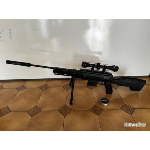 Carabine  plombs Black ops type sniper 4,5mm 19.9 joules