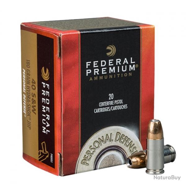 20 Munitions Federal Premium Cal.40 S&W - 180 gr JHP