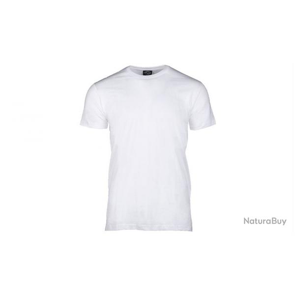 Tshirt uni style US Mil-Tec Coloris Blanc Taille S