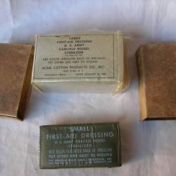 WW2/POSTWAR  US LOT DE 2 PANSEMENTS BANDAGES MILITAIRES AMÉRICAINS 39/45