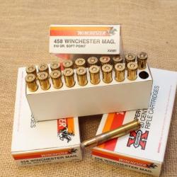 3 boites Winchester calibre 458 Winchester, 510 grain SP