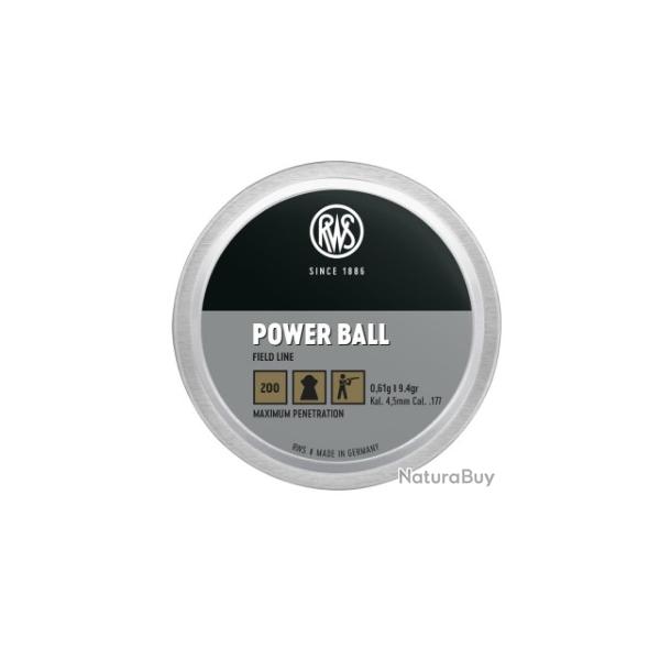 Plombs RWS power ball cal.4.5 0.61g 9.1gr par 200