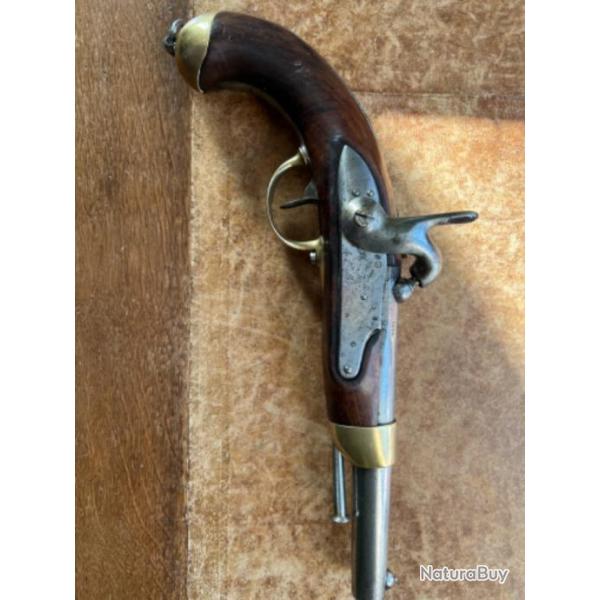 Pistolet a percussion, poudre noire,1822Tbis,manufacture Royale Thulle