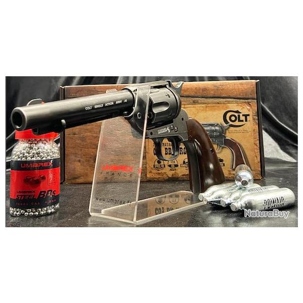 Pack prt  tirer Revolver "COLT SA ARMY 45" 5.5'' CO2 CAL BB/4.5MM - "Finitions antique"