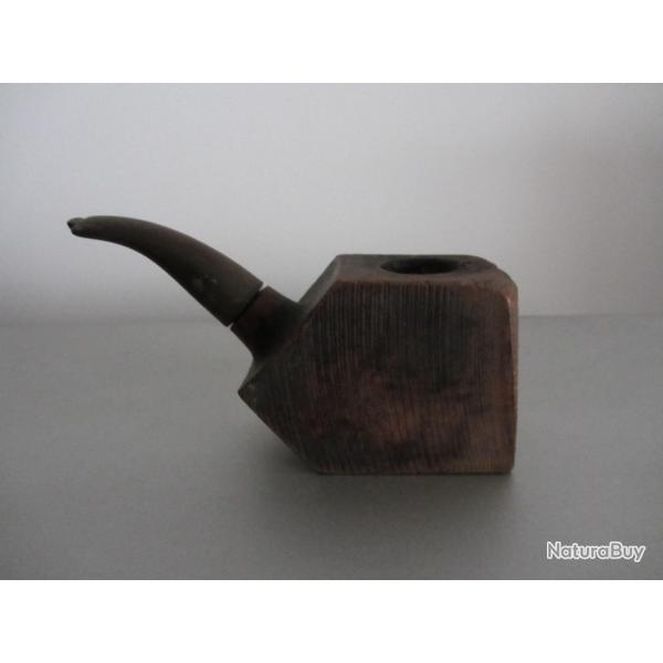 Pipe en bois art populaire 19e sicle