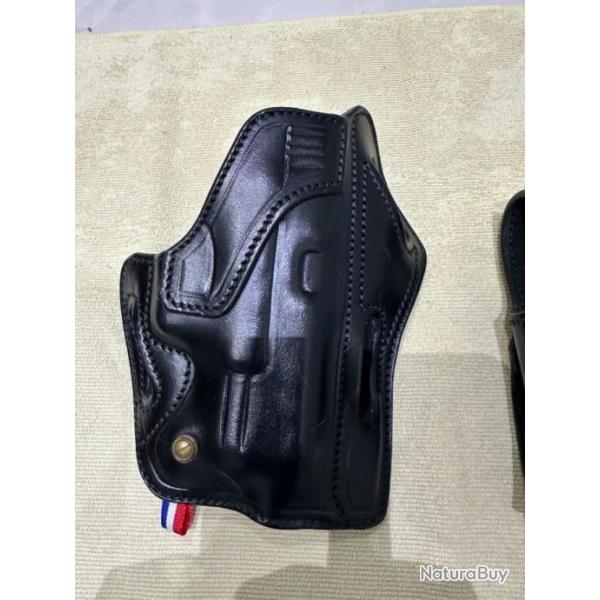 Holster Cuir Noir Glock 19