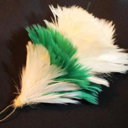 ARMEE BRITANNIQUE Coiffure britannique -  Plumet vert et blanc - SDC24CBR001 hackles feathers