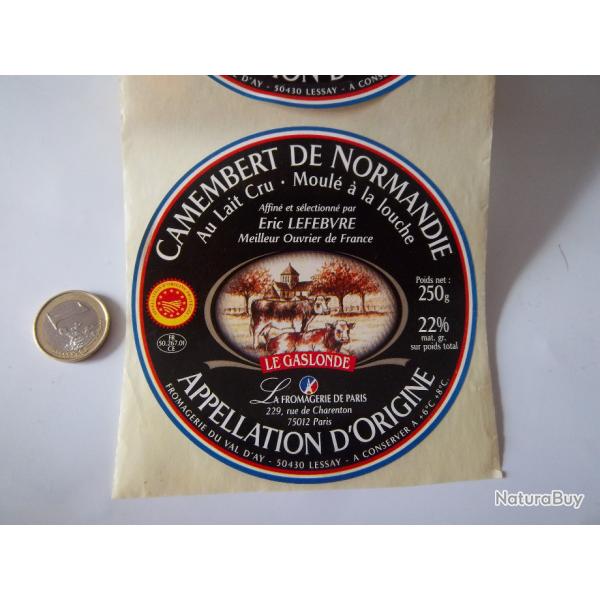 tiquette collection camembert fromage " Spciale Palais de l'lyse "