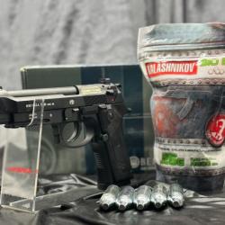 PACK PRÊT A TIRER PISTOLET "BERETTA M9A3 FM NOIR"- Cal. BBS 6MM - CO2