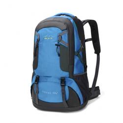 Sac à Dos Grande Capacité 60 L Etanche pour Escalade léger léger portable à fermeture éclair Bleu