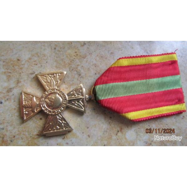 mdaille engags volontaires Croix du Combattant Volontaire 1939-1945 ww2 seconde guerre ruban cousu