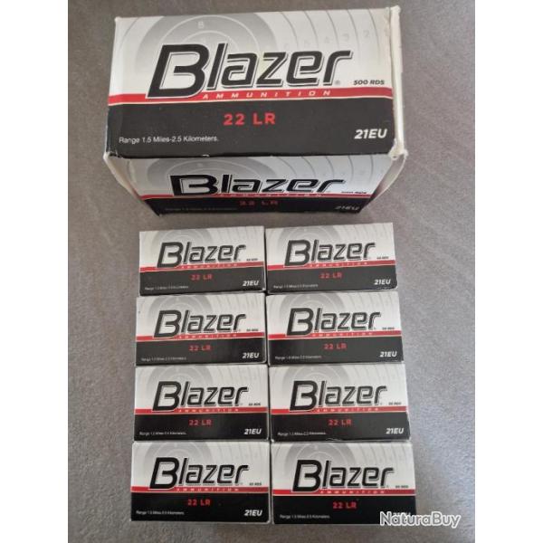 Lot de munitions BLAZER 22lr (X8 boites)