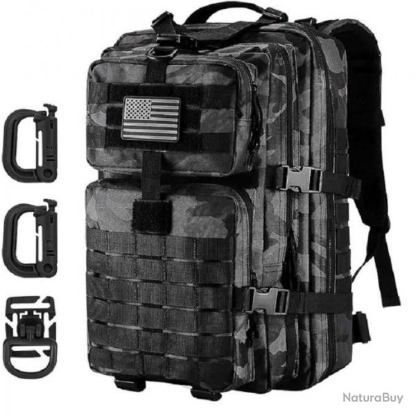 Sac  dos Style Tactique Militaire 40L Mousqueton Forme D Molle Randonne Alpinisme Escalade Chasse