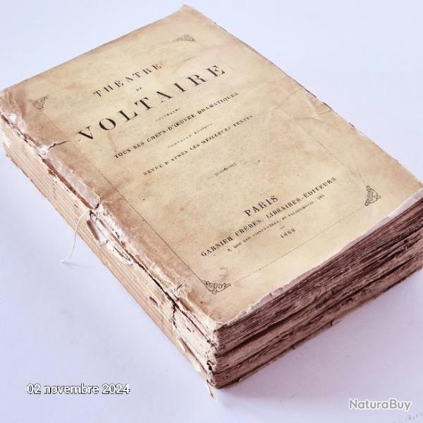 Thtre de Voltaire, Tous les chefs d'oeuvre dramatiques, 1868