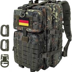 Sac à dos 40L Style Tactique Militaire Mousqueton Forme D Molle Randonnée Escalade Chasse Camouflage