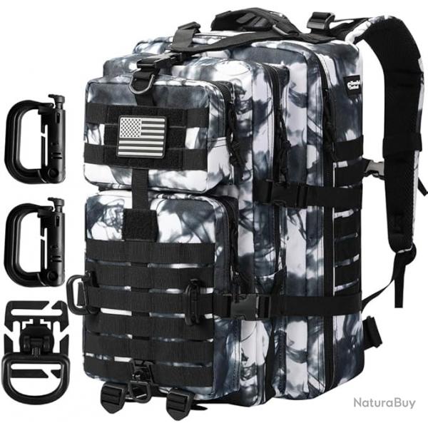 Sac  dos 40L Style Tactique Militaire Mousqueton Forme D Molle Randonne Chasse Escalade Camouflage