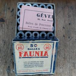 Boîte de 50 balles FAUNIA complète.