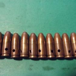 10 munition 9 mm para de 43 B^E étui laiton balle blindée cuivrée, neutralisées