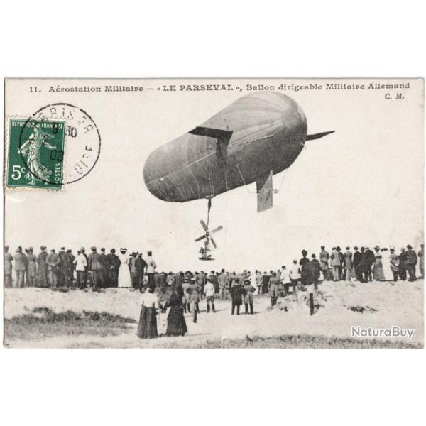 CPA MILITARIA  -  ARONAUTIQUE MILITAIRE - "LE PARSEVAL", BALLON DIRIGEABLE MILITAIRE ALLEMAND