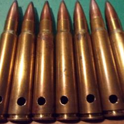 7 munitions de chasse 8mm S Mauser M+FA SXC étui laiton balle demi-blindée pointe plomb neutralisée