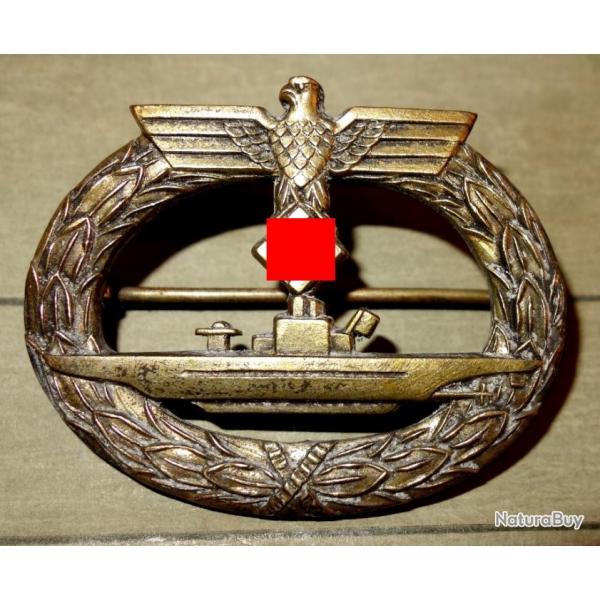 INSIGNE DE U-BOOT ALLEMAND de la SECONDE GUERRE.  /8732