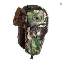 Chapka chapeau de bombardier protection oreille rabattable - Camouflage B