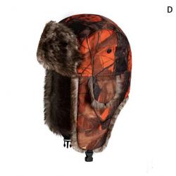 Chapka chapeau de bombardier protection oreille rabattable - Camouflage D