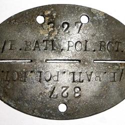 PLAQUE d'IDENTIFICATION du 2ème POLIZEI REGIMENT de la SECONDE GUERRE.  /7767