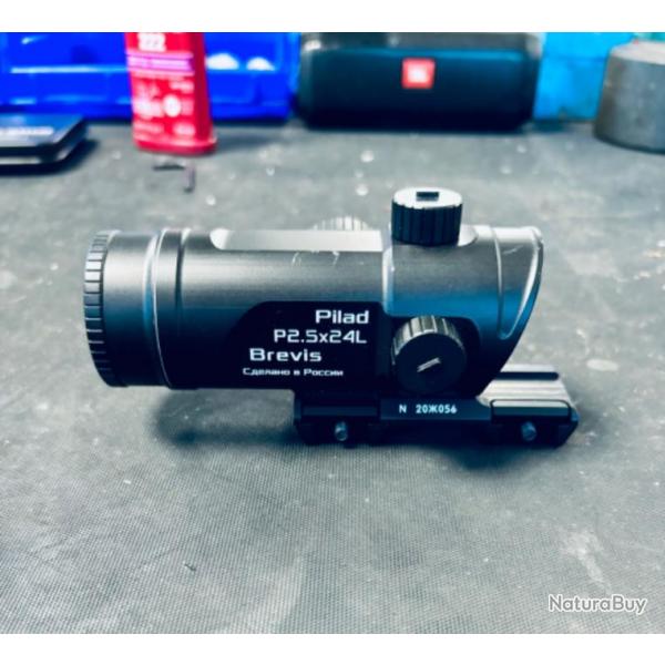 Lunette russe Pilaf brebis 2,5 x 24 pour ak-47