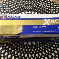 Carton de 10 boites de 50 balles Lapua X-act 22 lr