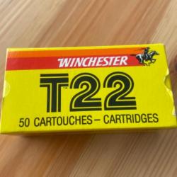 Boîte ancienne 22 LR winchester T22