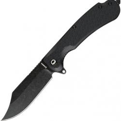 Couteau Daggerr Powie Black Lame Acier 8Cr14MoV Bowie Manche FRN Linerlock Clip DGRPWFBKBW