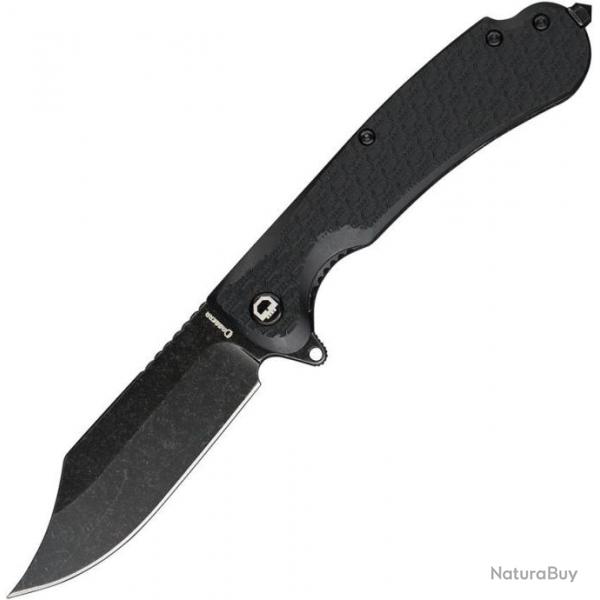 Couteau Daggerr Powie Black Lame Acier 8Cr14MoV Bowie Manche FRN Linerlock Clip DGRPWFBKBW