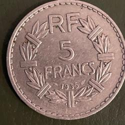 piece 5 francs 1935