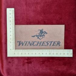 Etiquette en cuir logo "Winchester" pour coffret