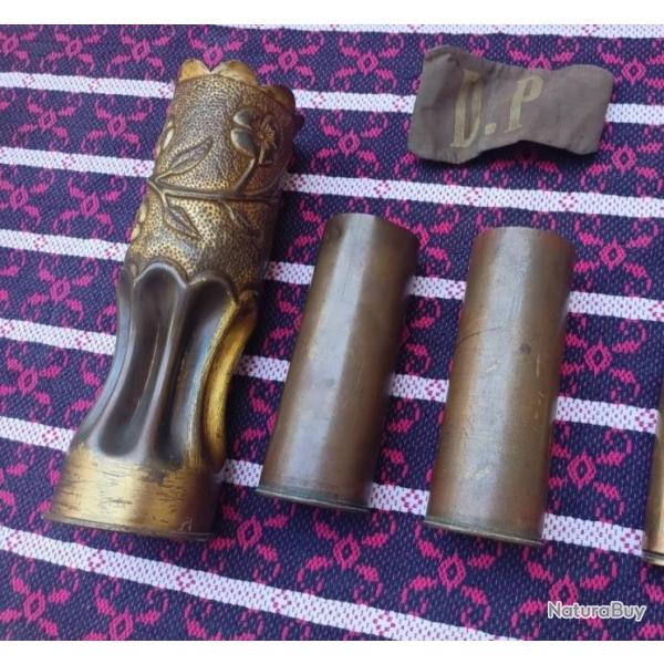 Lot vase et brassard militaria