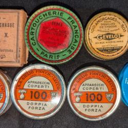 Lot 8 boîtes munitions amorces divers